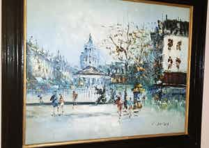 Randell Davey - Winter scene, Parijs verkocht voor € 200!