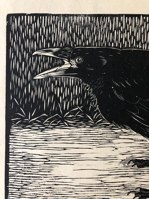 Jan Mankes - Houtsnede Zwarte Kraai - Gesigneerd - 1918 kopen? Bied vanaf 395!