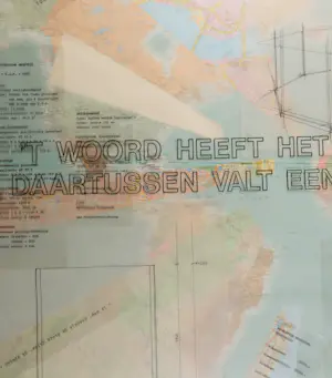 Barendsz & Van Noordt - Collage, Panorama schets 1990 - Ingelijst (Zeer groot) kopen? Bied vanaf 1!