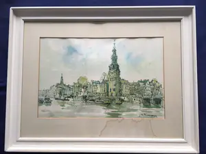 Jan Korthals - Oudeschans met Montelbaanstoren kopen? Bied vanaf 69!