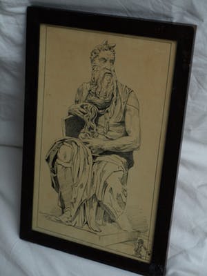 Niet of onleesbaar gesigneerd - Pentekening , “Spotprent” – gesigneerd en ingelijst kopen? Bied vanaf 10!