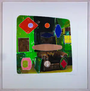 Jelis van Dolderen - Zeefdruk op papier, Studio Astoria VI - Ingleijst verkauft für € 50!
