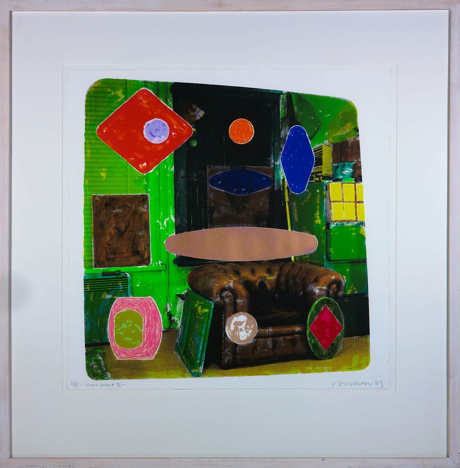 Jelis van Dolderen - Zeefdruk op papier, Studio Astoria VI - Ingleijst kopen? Bied vanaf 40!