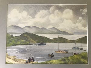 Niet of onleesbaar gesigneerd - Aquarel - Ineke Crawford – Nieuw Zeelandse kust kopen? Bied vanaf 1!