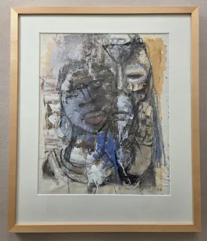 Wim Bosma - Vrouw met masker. Afrikaanse sfeer. kopen? Bied vanaf 399!