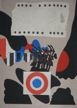 Jef Diederen - Houtsnede en ltiho op rijstpapier, Zonder titel kopen? Bied vanaf 1!