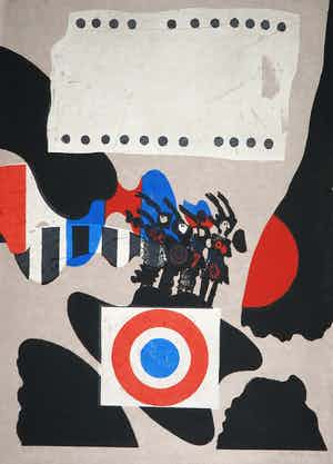 Jef Diederen - Houtsnede en ltiho op rijstpapier, Zonder titel verkocht voor € 1!