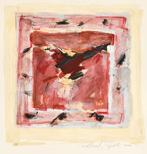 Richard Smeets - Abstract in rood kopen? Bied vanaf 1!