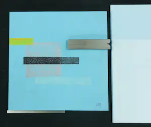 Menno Meijer - Lot van drie 3d-geometrisch-abstracte werken in gemengde techniek (verf, metaal) kopen? Bied vanaf 50!