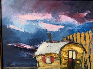 Paul Permeke - Olieverf schilderij: circus woonwagens kopen? Bied vanaf 350!
