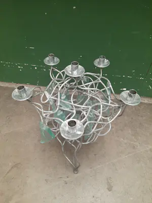 Brand van Egmond - Kandelaar gegalvaniseerd ijzer met glas kopen? Bied vanaf 200!