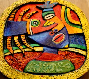 Clemens Briels - Wandobject: Acryl: Crabfish on my mind - 2000 kopen? Bied vanaf 550!