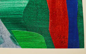 Johan Haanstra - “de Nieuwe Groep” papier collage en gouache "Warm II" gesigneerd ZELDZAAM! kopen? Bied vanaf 295!