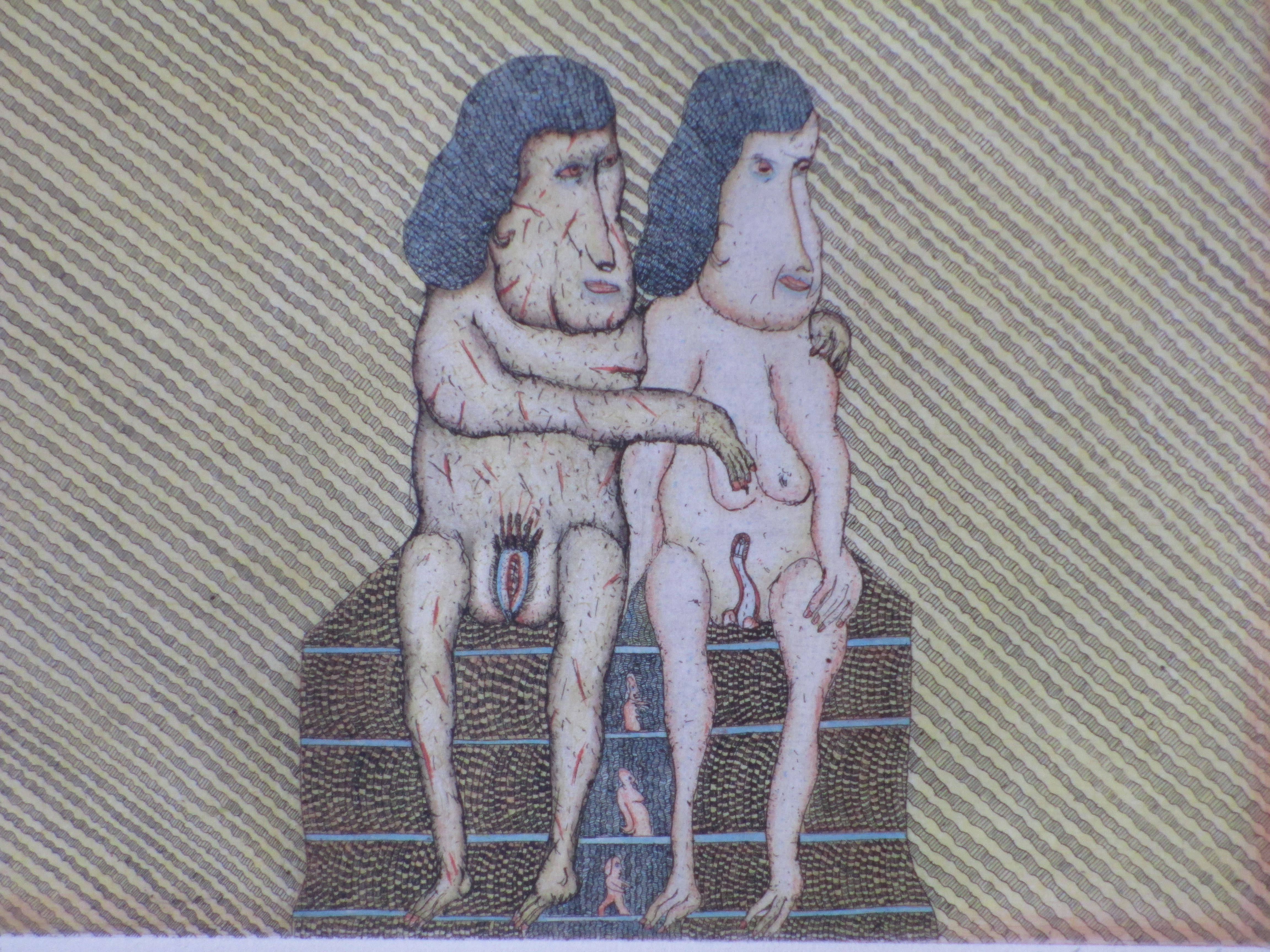 Felix Waske - Amoureus koppel - Kleurets kopen? Bied vanaf 40!