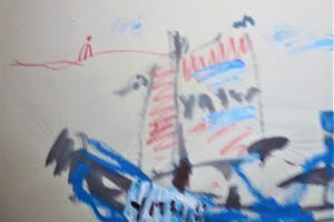 Anton Heyboer - Anton Heyboer met zijn boot de Y.M. 348 in de haven van Ymuiden . kopen? Bied vanaf 225!