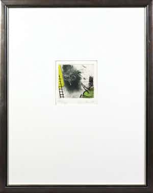 Constant - Ets en aquatint, Babylon - Ingelijst verkocht voor € 250!