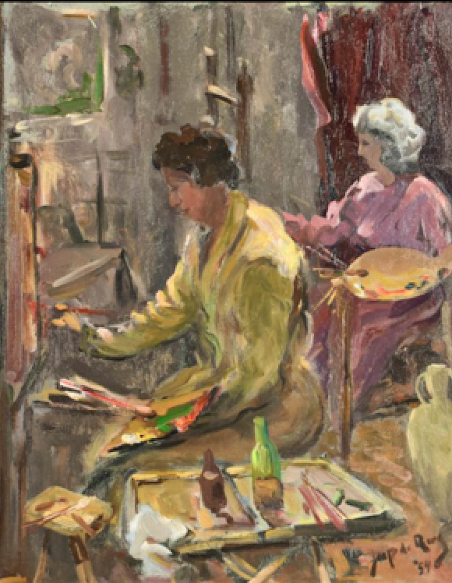 Jaap de Ruig - schilderles 1954 verkocht voor € 150!