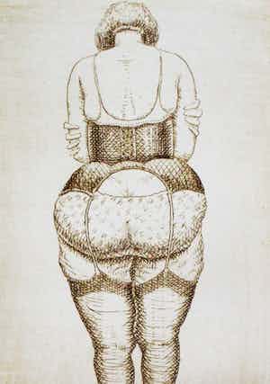 Herman Gordijn - Ets: "Ronde vrouw" verkocht voor € 165!