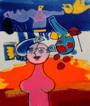 Corneille - Inglijste litho: Six reives peints - 1989 verkocht voor € 240!