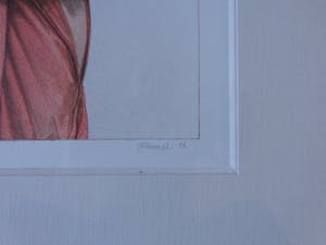 Roger Wittevrongel - HALFNAAKTE VROUW / KLEURLITHO / 61x51cm / KADER / SIG / 1986 kopen? Bied vanaf 95!