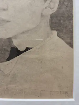 Jan Mankes - Zelfportret kunstenaar. Ingelijst. kopen? Bied vanaf 20!