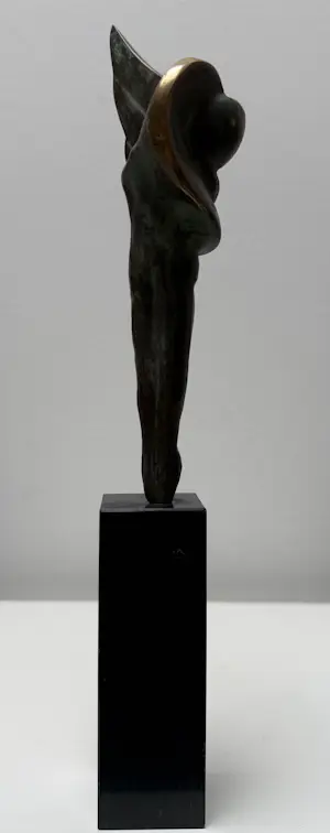 Ruurd Hallema - bronzen sculptuur | 'Engel' | Hardstenen sokkel kopen? Bied vanaf 350!