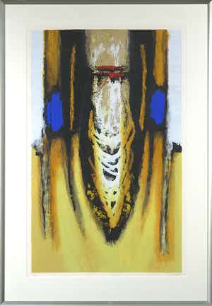 Hans Vanhorck - Zeefdruk, Zonder titel - Ingelijst verkocht voor € 35!