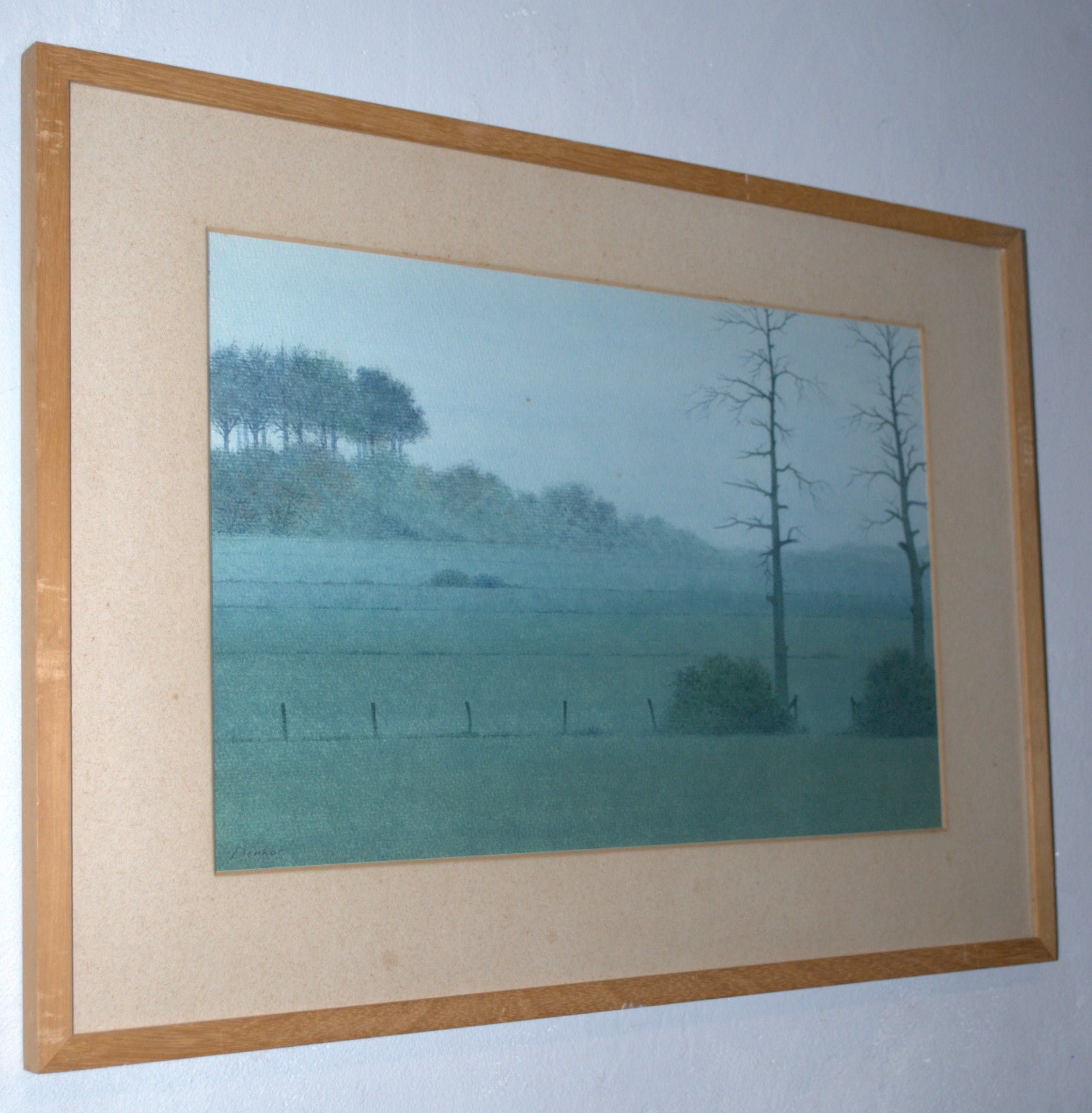 Denkor - nevelig landschap aquarel kopen? Bied vanaf 55!