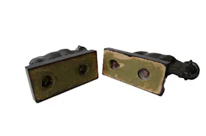 Max Le Verrier - Boekensteunen (2) - Gepatineerd metaal op marmer sokkel - Twee bizons kopen? Bied vanaf 750!