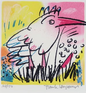 Frank Lengvenius - Zeefdruk, 4x Vogels kopen? Bied vanaf 20!