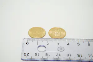 47- TWEE  900/1000 (90%) gouden "vijfjes" - Koningin Wilhelmina - 1912 kopen? Bied vanaf 440!