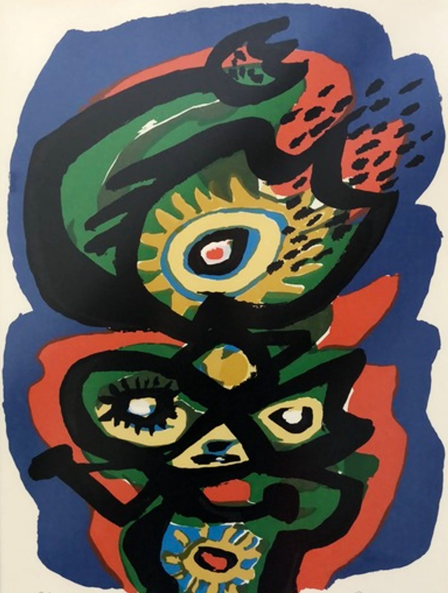 Anton Rooskens - Birds 3 (zeefdruk met beperkte oplage en nieuw ingelijst) verkocht voor € 365!