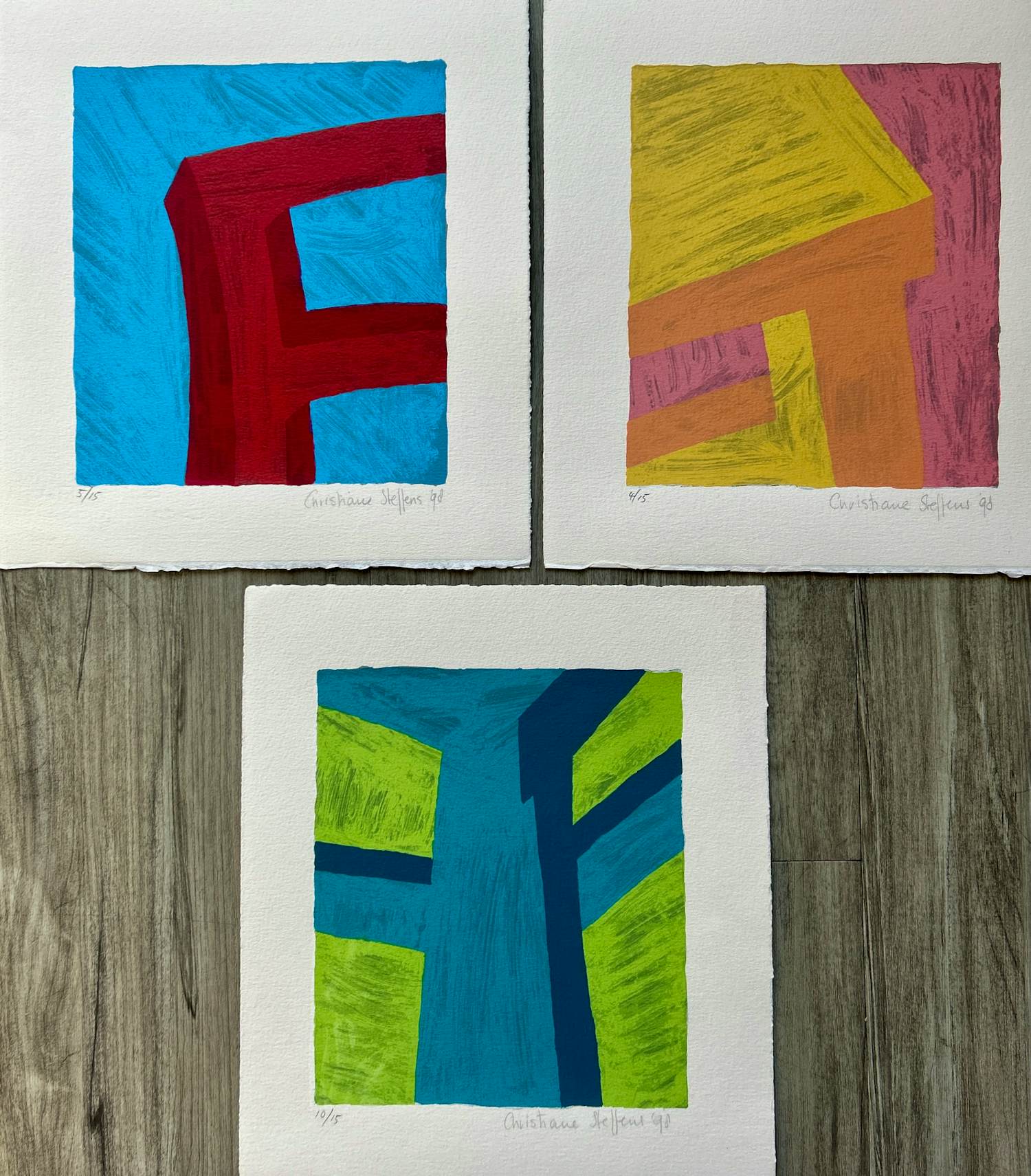 Christiane Steffens - Lot van 3 zeefdrukken kopen? Bied vanaf 21!