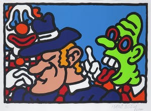 Hans Booy - Zeefdruk, Circusdirecteur - Ingelijst (Groot) kopen? Bied vanaf 1!