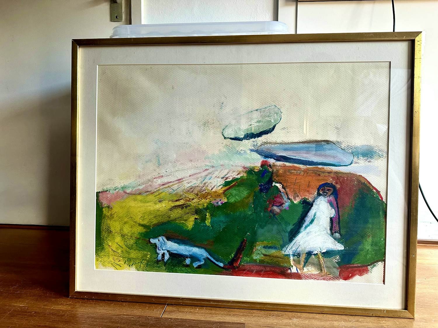 Pieter Defesche - Landschap met meisje met witte jurk kopen? Bied vanaf 875!