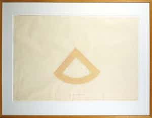 Cees Andriessen - Houtsnede op Japans papier, Zonder titel - Ingelijst (Groot) verkocht voor € 35!