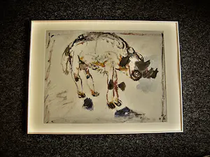 Geert Jan Jansen - Grote expressionistische Gouache op papier "Neushoorn" gesigneerd kopen? Bied vanaf 79!