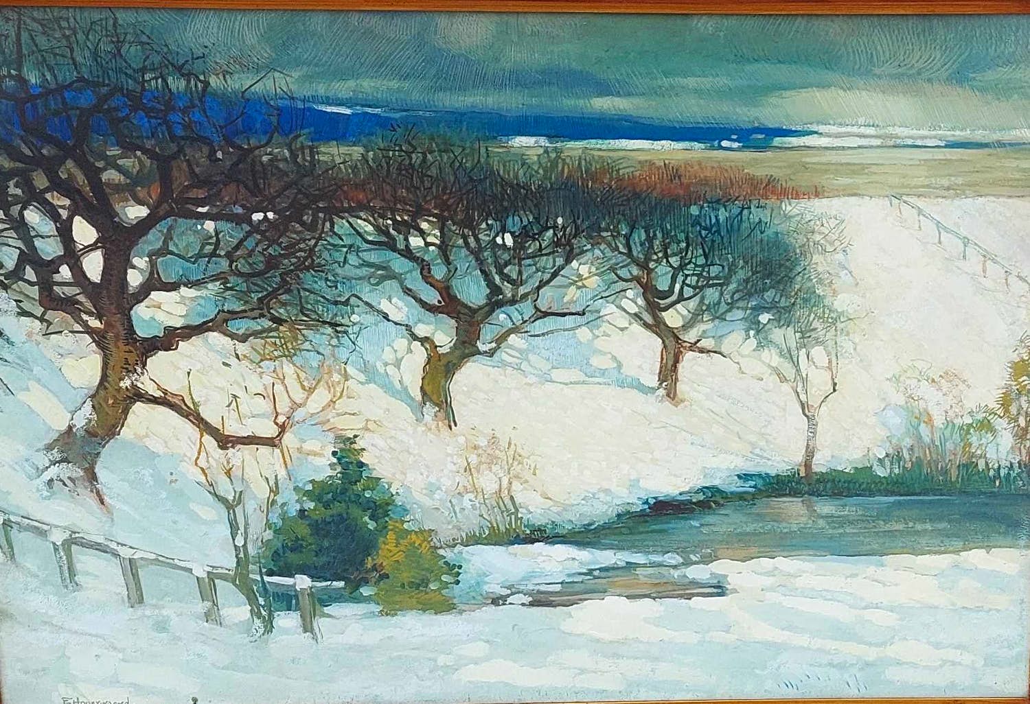 Frans Hogerwaard - winters beeld rivier verkocht voor € 500!