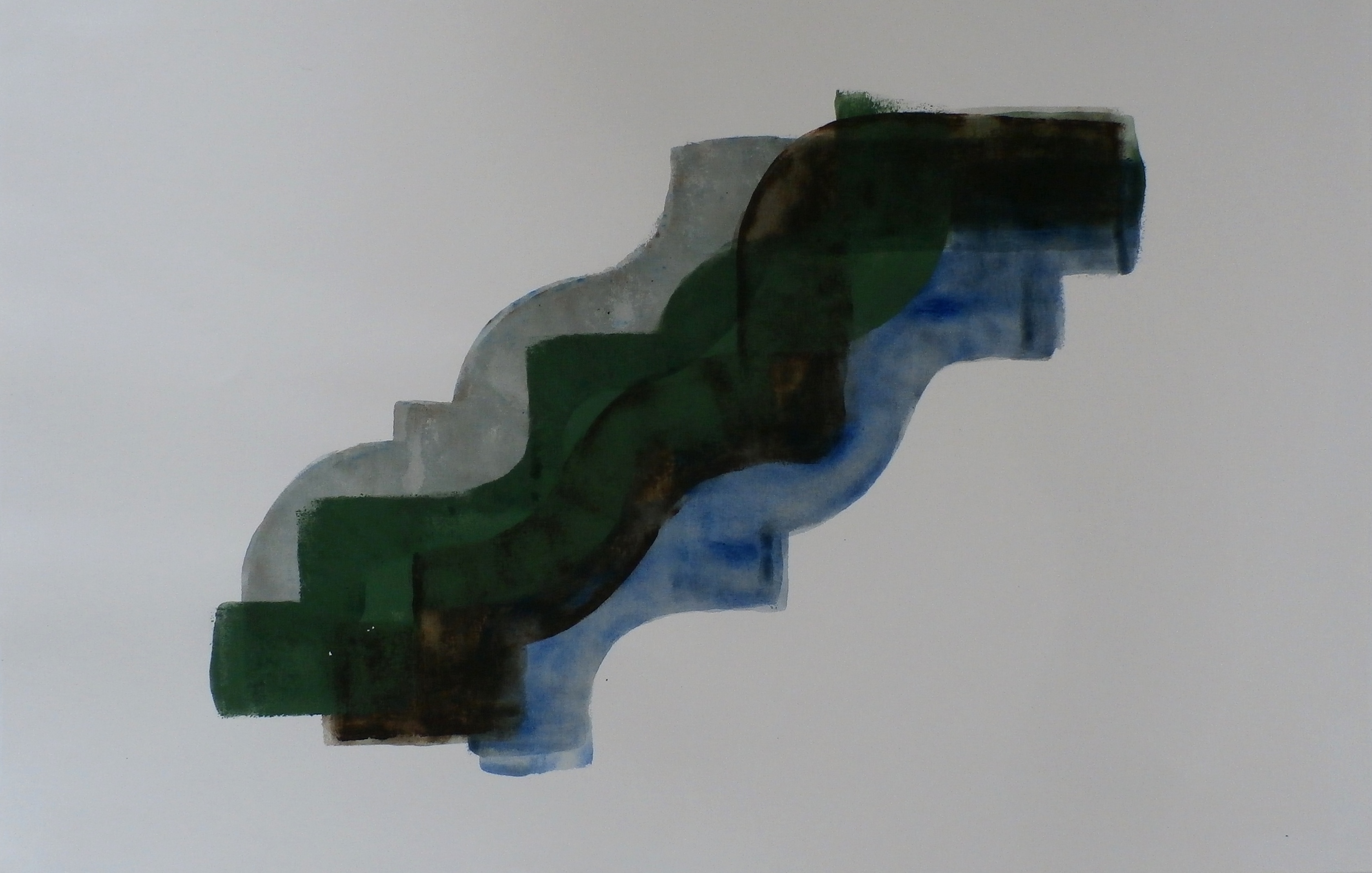 Hans Schraven - acryl op papier - 1988 verkocht voor € 49!