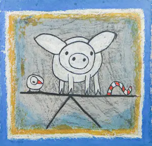 Hans Innemee - Zeefdruk, Zonder Titel - Ingelijst kopen? Bied vanaf 150!