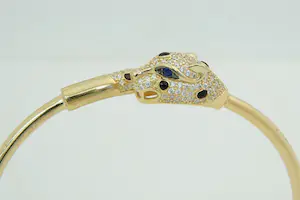 11 - Mooi gedetailleerde 18 karaats geel-gouden panter armband - gekeurd kopen? Bied vanaf 590!