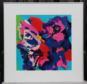 AcheterKarel Appel - ingelijste zeefdruk: hoofden als bloemen - 1977 (nette lijst!)? Enchérissez de 1150!