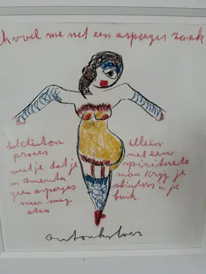 Anton Heyboer - Dansende dame, in Krützmann lijst kopen? Bied vanaf 175!