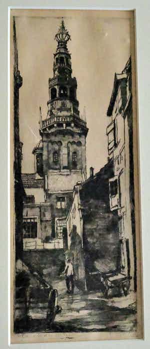 Jan Sirks - 40/100 Stadhuis Leiden 010-JS verkocht voor € 35!