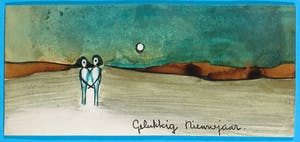 Ans Wortel - Aquarel, Nieuwjaarswens kopen? Bied vanaf 1!