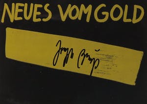 Joseph Beuys - Gesigneerde postkaart, Neues vom Gold kopen? Bied vanaf 1!