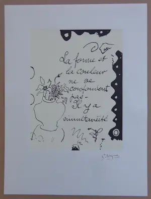 Georges Braque - LOT VAN 2 STUKS / ZW-W LITHO / 60x45cm kopen? Bied vanaf 45!