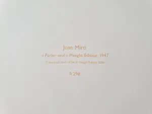Joan Miro - Parler seul kopen? Bied vanaf 125!
