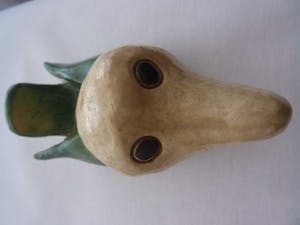Niet of onleesbaar gesigneerd - "Th" gesigneerd - keramieke watervogel eend met zwarte ogen kopen? Bied vanaf 1!