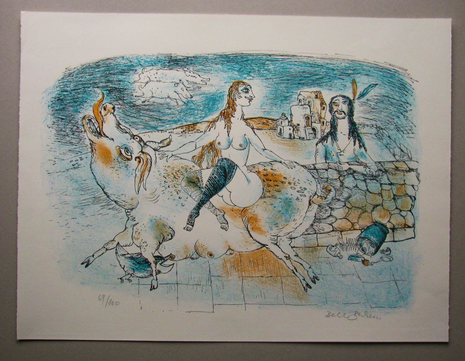 Bele Bachem - " MUSENRITT " 1974 signiert kopen? Bied vanaf 100!